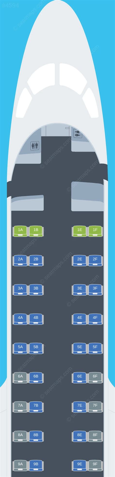 E170 Aircraft Seating Chart 的图像结果