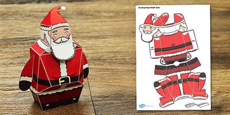 Make Your Own Christmas Paper Santa Model