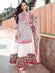 White Block Print Kurta Palazzo Set