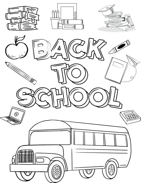 Back To School Printable Coloring Pages