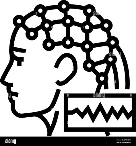 eeg monitoring neuroscience neurology line icon vector illustration Stock Vector Image & Art - Alamy