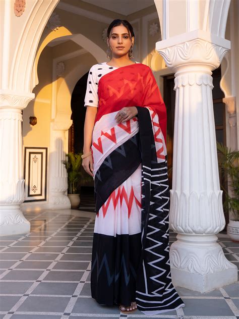 Shadow Currant Cotton Saree – Ragavi