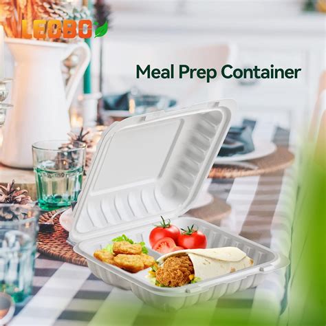 Buy LEOBOX To Go Containers, 55 Pack BPA Free 3 Compartment Food ...