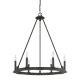 Capital Lighting 4916BI-000 Black Iron Pearson 6 Light 26" Wide ...