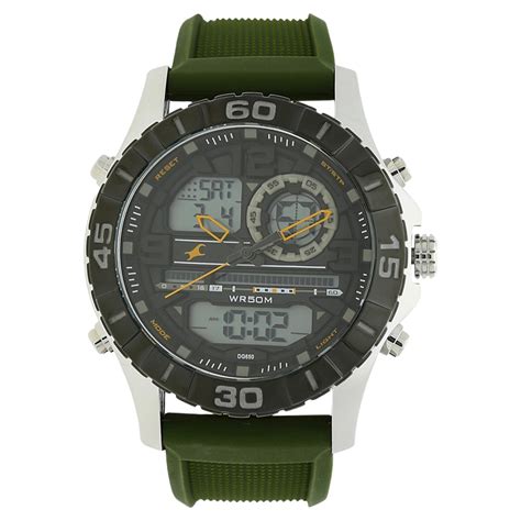 Buy Online Fastrack Quartz Analog Digital Grey Dial Silicone Strap ...