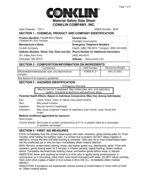 Fillable Online Rust Bomb Safety Data Sheet - Conklin Fax Email Print ...