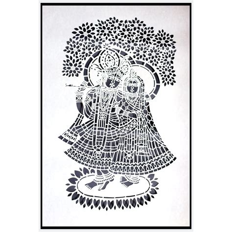 Sanjhi Paper Cut Artwork of Radha Krishna — TVAMI