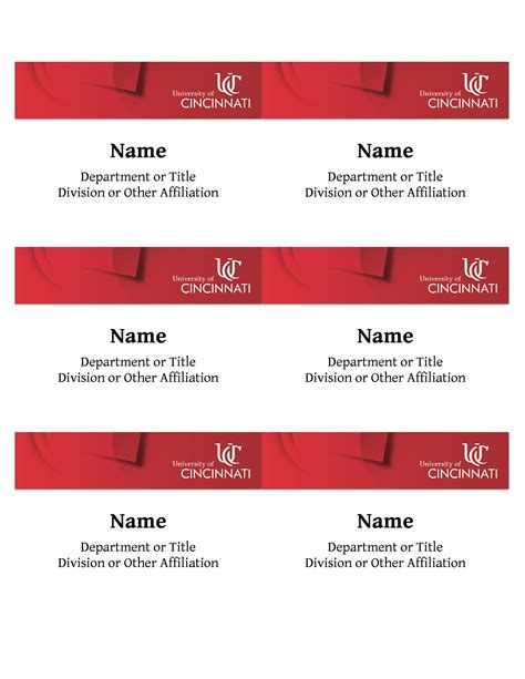 Employee Name Tag Template