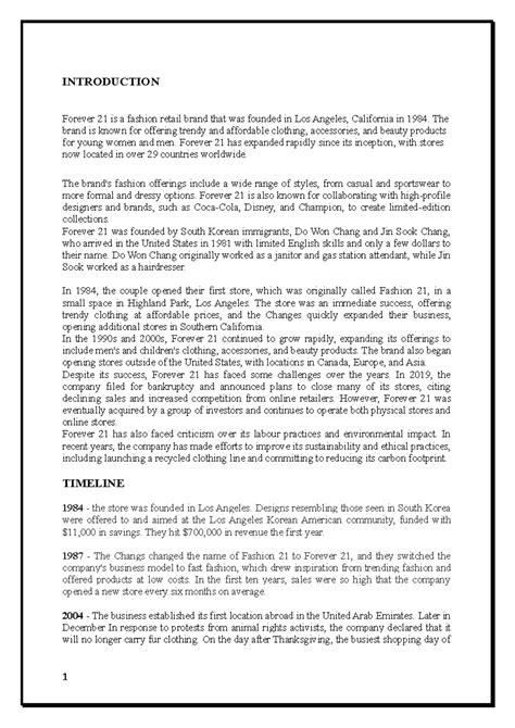 Case Study: Consumer Behaviour Analysis of Forever 21 (BUS 301) - Studocu