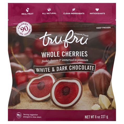 Tru Fru White & Dark Chocolate Frozen Whole Cherries (8 oz) Delivery or ...