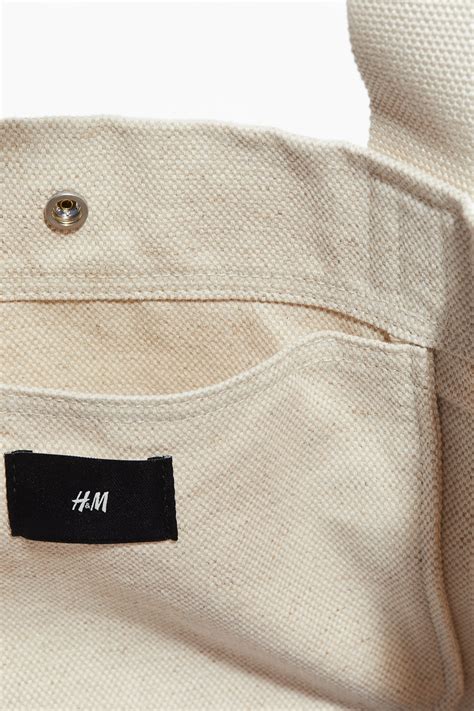 Sac shopping en toile - Écru - HOMME | H&M FR