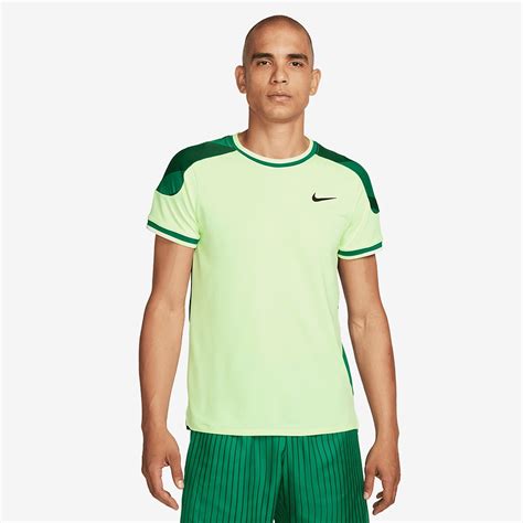 Nike Court Dri-FIT Slam Short Sleeve Top - Barely Volt/Malachite/Barely ...