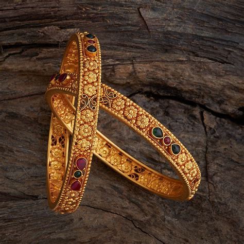 Silver Temple Bangles | Temple Bangles Design