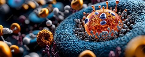 Detailed diagram of the cell structure photorealistic nucleus ...