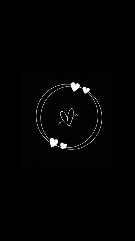 Wallpaper Heart Black