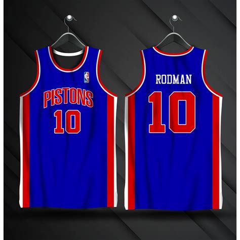 Basketball Jersey Plain for Men Terno Detroit Pistons #10 Dennis Rodman ...