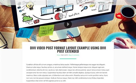 Image result for Divi Builder WordPress Blog Post Design
