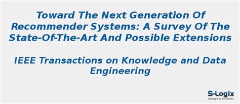 Toward the next generation of recommender systems -S-Logix | S-Logix