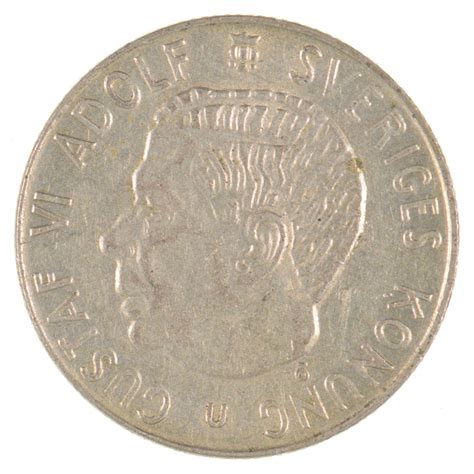 SILVER - Roughly the Size of a Quarter - 1966 Sweden 1 Krona - World ...
