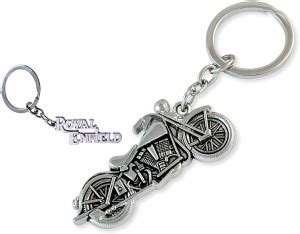 M MOD CON Combo Of royal Enfield Name and bike Shape Key Chain Price in ...
