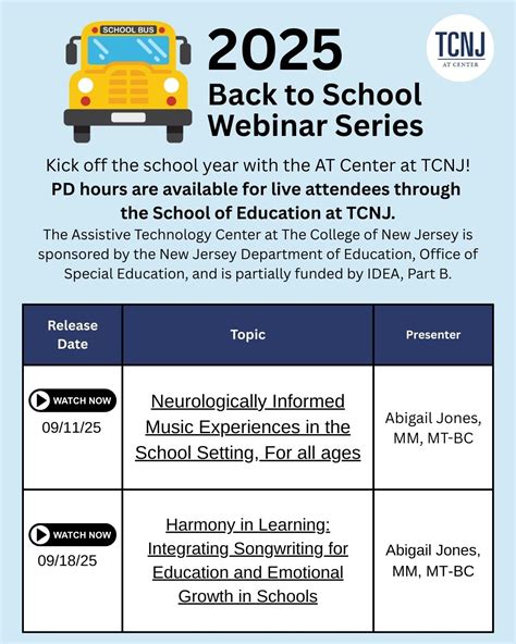 Professional Development Opportunities – TCNJ Assistive Technology Center
