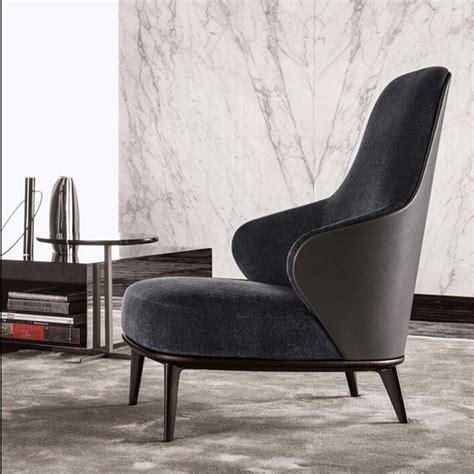 意大利 米诺提 Minotti款 设计师 Rodolfo Dordoni 罗素 沙发椅 Russell Sofa chair 客厅酒店玻璃钢休闲椅