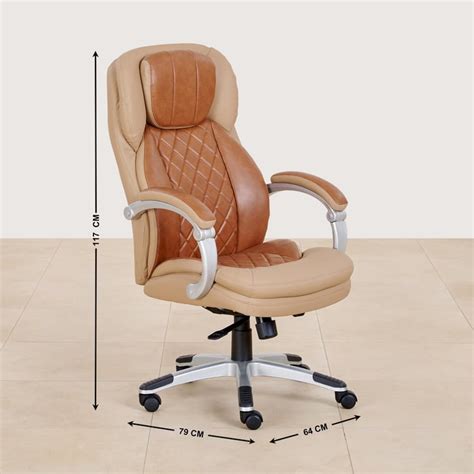 Buy Einstein Faux Leather High Back Office Chair - Brown from Home ...