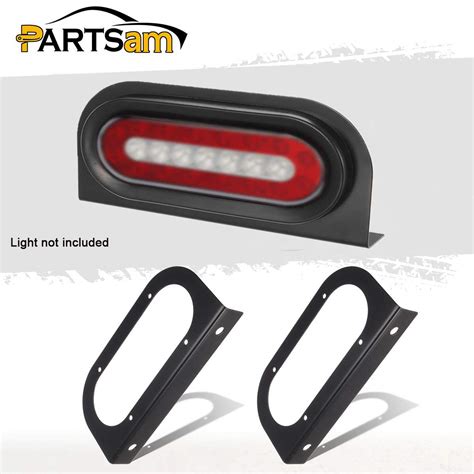 Partsam 2Pcs 6" Oval Tail Light Mounting Brackets [L Shaped] [3mm ...