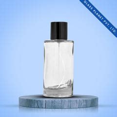 50 ml Liril Perfume Glass Bottle with Black Pump & Black Cap + Crimping ...