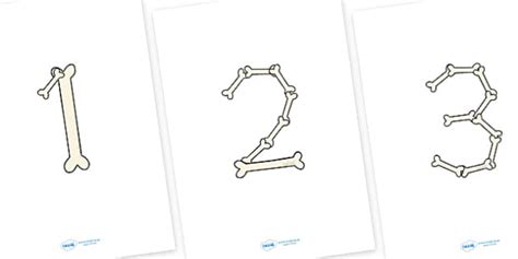 👉 Bone Display Numbers (teacher made) - Twinkl