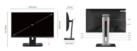 ViewSonic VG2456 24” Docking Monitor featuring USB Type-C and Ethernet ...