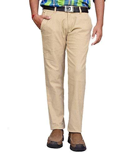 Buy British Terminal® Beige Stretchable Relaxed Slim fit Casual Cotton ...