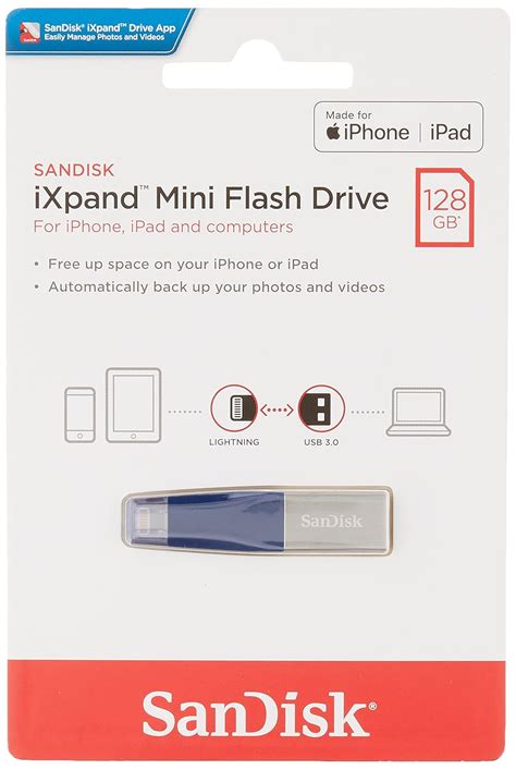 SanDisk 128GB USB 3.0 iXpand Mini Flash Drive with Lightning Connector ...