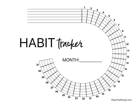 30 Day Habit Tracker Printable Free - Printable Learning Sheets