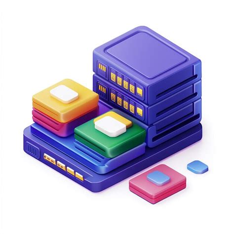 Color servers on a white background | Premium AI-generated image