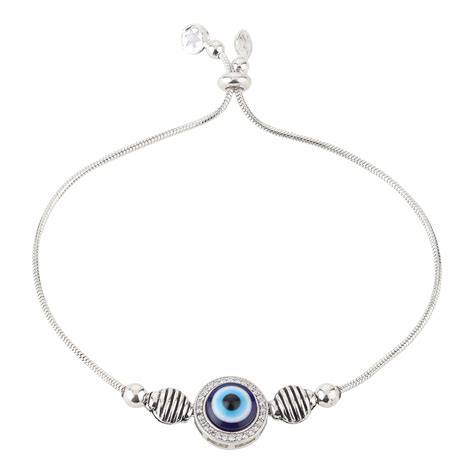 Designer Silver Evil Eye Bracelet – silvermark