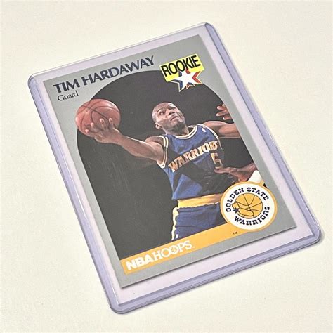 1990 Tim Hardaway Rookie NBA Hoops 113 Warriers NBA Basketball Player ...