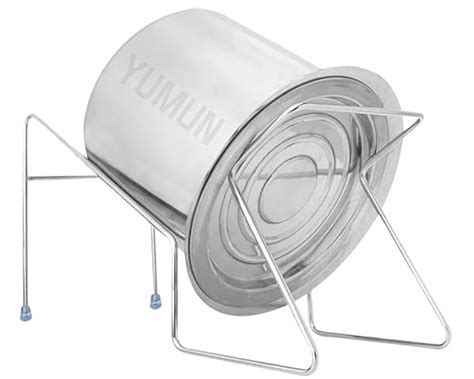 Yumun Rice Pot Drainer Stand Kitchen Shelves| Stainless Steel Rice ...