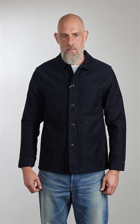 FOB Factory F2373 Moleskin French Work Jacket Navy