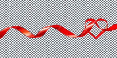 Hearts ribbon transparent background | Premium AI-generated PSD