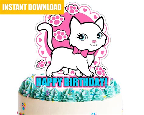 Happy Birthday Cat With Cake