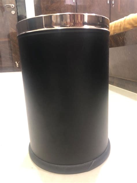 King International Stainless Steel Dustbin for Kitchen, Steel Black ...