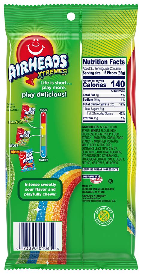 Rainbow Berry Airheads Xtremes Belts Candy, 4.5 oz in Nepal at NPR 2182 ...