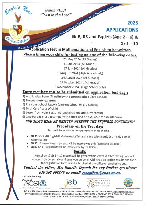 Gr 1-12 & Preschool 2025 Application Day!, Plot 32, Myngenoegen ...