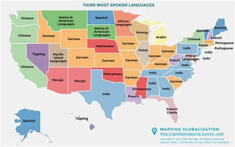 A Lot More to Say About Languages Spoken in the U.S. | European languages, Language, Map