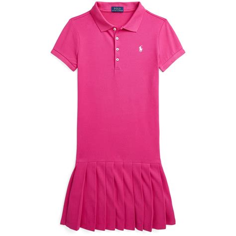 POLO RALPH LAUREN | Pleated Stretch Mesh Polo Dress | Kids | Bright ...