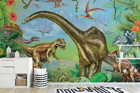 Vibrant colored Dinosaur World Wallpaper - Giffywalls