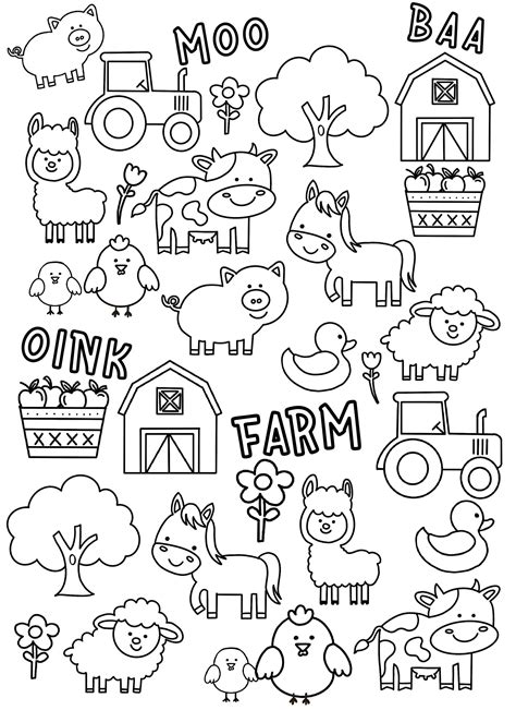 Farm Animal Coloring Pages