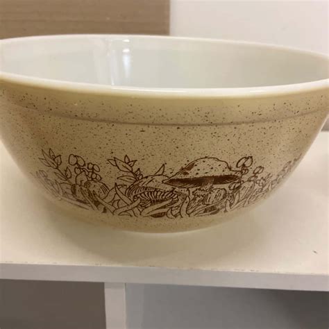 Rare Vintage Pyrex set of 3 Mushroom bowls (s)