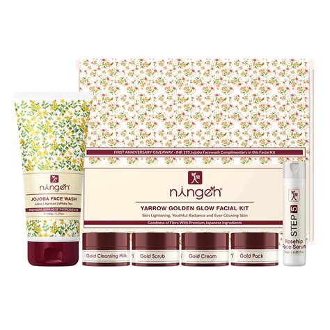 Ningen Yarrow Gold Facial Kit I Skin Lightening and Youthful Radiance I ...